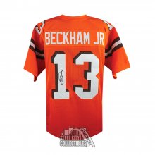 Odell Beckham Jr. Autographed Cleveland Custom Orange Football