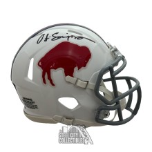 OJ Simpson Autographed Buffalo 65-73 Throwback Speed Mini Helmet - JSA