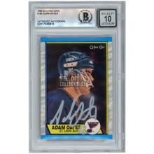 Adam Oates 1989-90 O-Pee-Chee Autograph Card #185 BAS 10 (Silver)