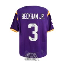 Odell Beckham Jr Autographed LSU Custom Purple Football Jersey - BAS