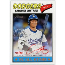 Shohei Ohtani 2026 Topps Heritage NL All-Stars Real One Red Ink Autograph Card #ROA-SO 41/77
