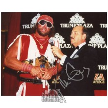 Gene Okerlund Autographed 8x10 Photo - Leaf
