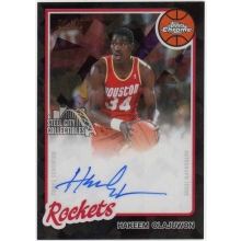Hakeem Olajuwon 2025-26 Topps Chrome Update Sapphire 1980-81 Black Autograph Card #80TBA-HO 1/10