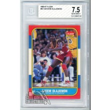 Hakeem "Akeem" Olajuwon 1986-87 Fleer Rookie Card #82 BGS 7.5 Near Mint+