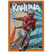 Chris Olave 2022 Bowman University Big Kahuna Orange RC Card 14/25 (Creasing)