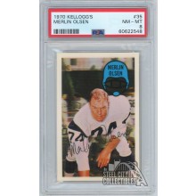 Merlin Olsen 1970 Kellogg's Football Card #35 PSA 8 NM-MT (548)