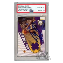 Shaquille O'Neal 2002-03 Topps Xpectations Xtra Threads Autograph Card #XT-50 PSA/DNA 10