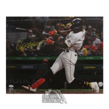 Oneil Cruz Autographed Pittsburgh 16x20 Swinging Baseball Photo - JSA