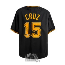 Oneil Cruz Autographed Pittsburgh Custom Black Baseball Jersey - BAS (Black Outlines)