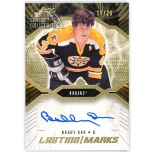Bobby Orr 2018-19 Upper Deck SPX Lasting Marks Autograph Card #LM-BO 19/25