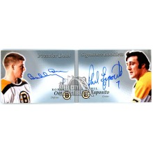 B. Orr & P. Esposito 2017-18 Upper Deck Premier Dual Auto Booklet Card 08/20