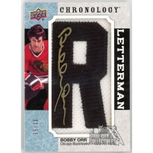 Bobby Orr 2018-19 Upper Deck Chronology Letterman Patch Auto Card 05/10