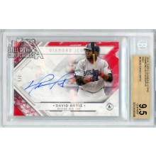 David Ortiz 2018 Topps Diamond Icons Red Autograph Card #DA-DO 3/5 BGS 9.5