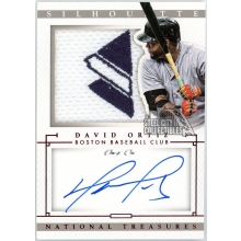 David Ortiz 2014 Panini National Treasures Majestic Logo Patch Autograph Card #13 1/1