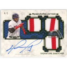 David Ortiz 2014 Topps Museum Triple Patch Autograph Card #SST-DO 4/5