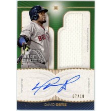 David Ortiz 2021 Topps Definitive Green Jersey Autograph Card #DARC-DO 7/10