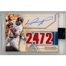 David Ortiz 2020 Topps Luminaries Hit Kings Blue Patch Auto Card #HKAR-DO 02/10