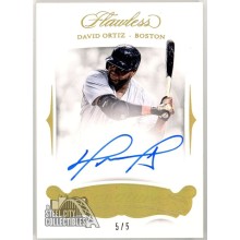 David Ortiz 2018 Panini Flawless Signatures Holo Gold Autograph Card #FS-DO 5/5