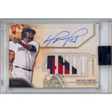 David Ortiz 2020 Topps Luminaries Hit Kings Patch Autograph Card #HKAP-DOR 14/15