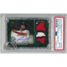 David Ortiz 2017 Topps Museum Collection Emerald Patch Autograph Card PSA 10 1/1