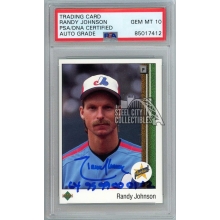 Randy Johnson 1989 Upper Deck "CY" Autograph Rookie Card #25 PSA/DNA 10