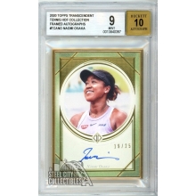 Naomi Osaka 2020 Topps Transcendent Tennis Collection Autograph /25 BGS 9 Mint