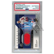 Alexander Ovechkin 2020-21 Upper Deck SP Game Used Jersey Autograph Card #DM-AO PSA/DNA (Light Blue)