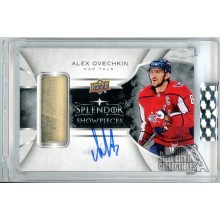 Alex Ovechkin 2017-18 Upper Deck Splendor Showpieces Relic Autograph Card 01/27