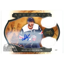 Alex Ovechkin 2023-24 Upper Deck Artifacts Dual Patch Autograph Card #124 8/8