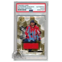Alexander Ovechkin 2020-21 Upper Deck SPX Jersey Autograph Card #2 PSA/DNA (Light Blue)