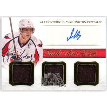 Alex Ovechkin 2013-14 Panini National Treasures Triple Patch Auto Card #TM-OVI