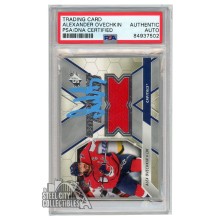 Alexander Ovechkin 2020-21 Upper Deck SPX Extravagant Materials Autograph Card #EX-AO PSA/DNA (Light Blue)