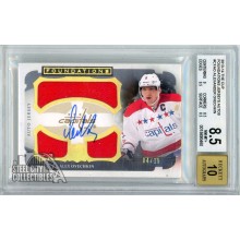 Alex Ovechkin 2013-14 Upper Deck The Cup Foundations Jersey Autograph Card #CF-AO 4/15 BGS 8.5 (Crumb in Slab)