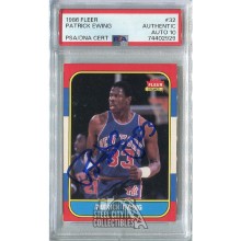 Patrick Ewing 1986 Fleer Autograph Rookie Card #32 PSA Authentic PSA/DNA 10