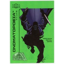 Onomatopoeia 2025 Upper Deck Skybox Metal Universe Batman Precious Metal Gems Green Card #129 3/10