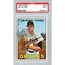 Jim Palmer 1967 Topps Baseball Card #475 PSA 7