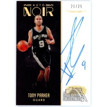 Tony Parker 2016-17 Panini Noir Autograph Card #45 21/25