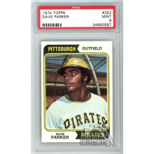 Dave Parker 1974 Topps Rookie Card #252 PSA 9 Mint