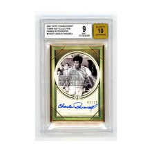 Charlie Pasarell 2020 Topps Transcendent Tennis Autograph Card 2/25 BGS 9 AUTO 10