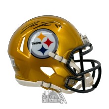 Pat Freiermuth Autographed Pittsburgh Flash Mini Football Helmet - BAS