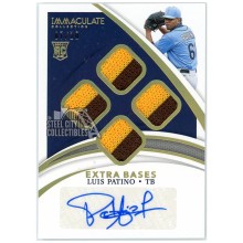 Luis Patino 2021 Panini Immaculate Extra Bases Rookie Patch Autograph Card #EB-LP 7/10