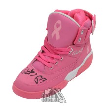 Patrick Ewing Autographed Breast Cancer Awareness Basketball Shoe - JSA LOA