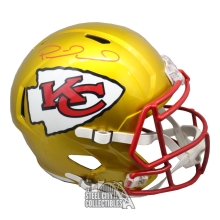 Patrick Mahomes Autographed Kansas City Flash Full Size Replica Football Helmet - BAS