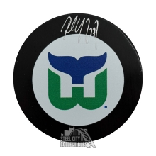 Paul Coffey Autographed Hartford Whalers Logo Hockey Puck - JSA