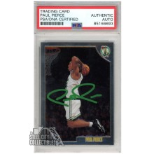 Paul Pierce 1999-00 Topps Chrome Autograph Rookie Card #135 PSA/DNA (Green)