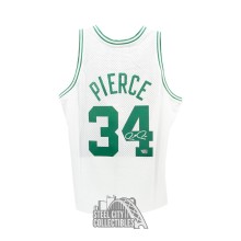 Paul Pierce Autographed Boston Mitchell & Ness White Replica Basketball L Jersey - Fanatics