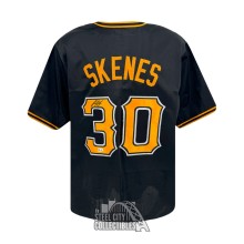 Paul Skenes Autographed Pittsburgh Custom Black Baseball Jersey - MLB (White Outline)