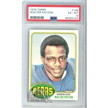 Walter Payton 1976 Topps Rookie Card #148 PSA 6 EX-MT (153)