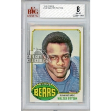 Walter Payton 1976 Topps Football Rookie Card #148 BVG 8