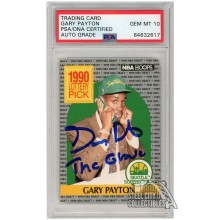 Gary Payton 1990-91 NBA Hoops Autograph RC Card "The Glove" #391 PSA/DNA 10